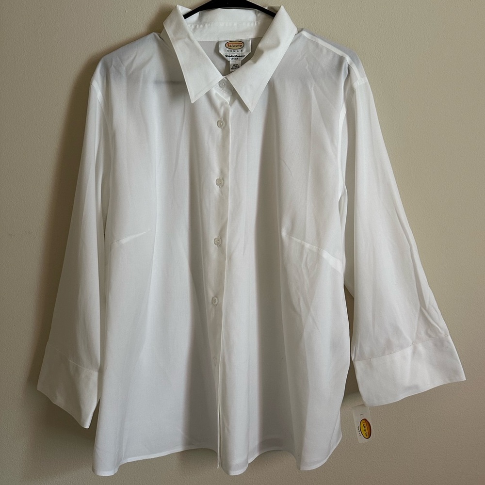 White Button Down Shirt With Long Sleeves